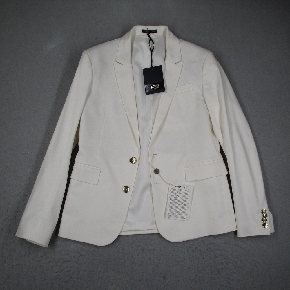 Cavalli Class Roberto Cavalli Mens Suit 50 IT White D7JMD204 2 Button Toshiro